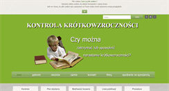 Desktop Screenshot of kontrolakrotkowzrocznosci.waw.pl
